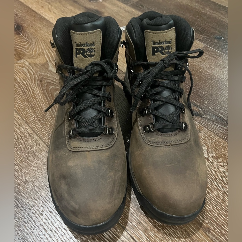 NWT Timberland PRO flume steel toe Men's Brown and Black Work Boots  size 13